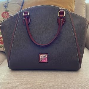 Dooney&Bourke Dove Grey Leather Medium Satchel